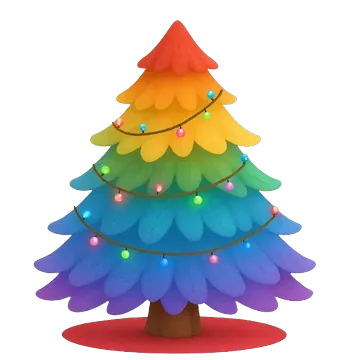 Rainbow Christmas tree